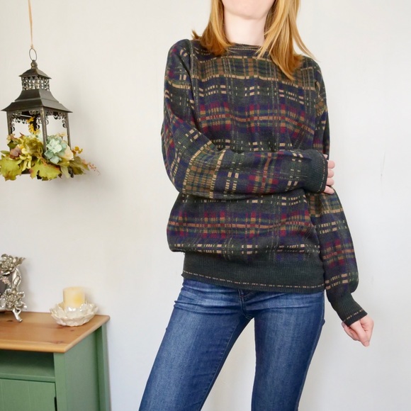 Vintage Sweaters - Autumn Mood Vintage Oversized Earthy Fall Sweater